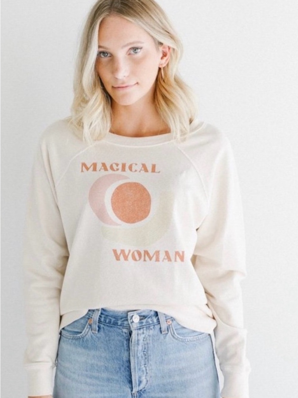 MATE the Label Cream "Magical Woman" Crewneck Sweatshirt
